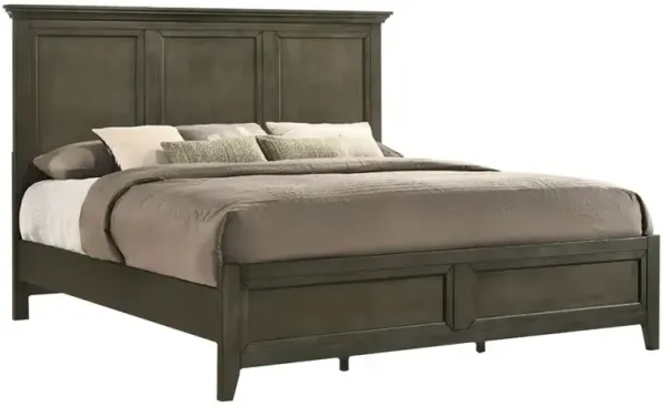 San Mateo King Panel Bed - Gray