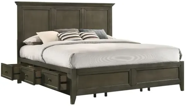San Mateo King Storage Bed - Gray