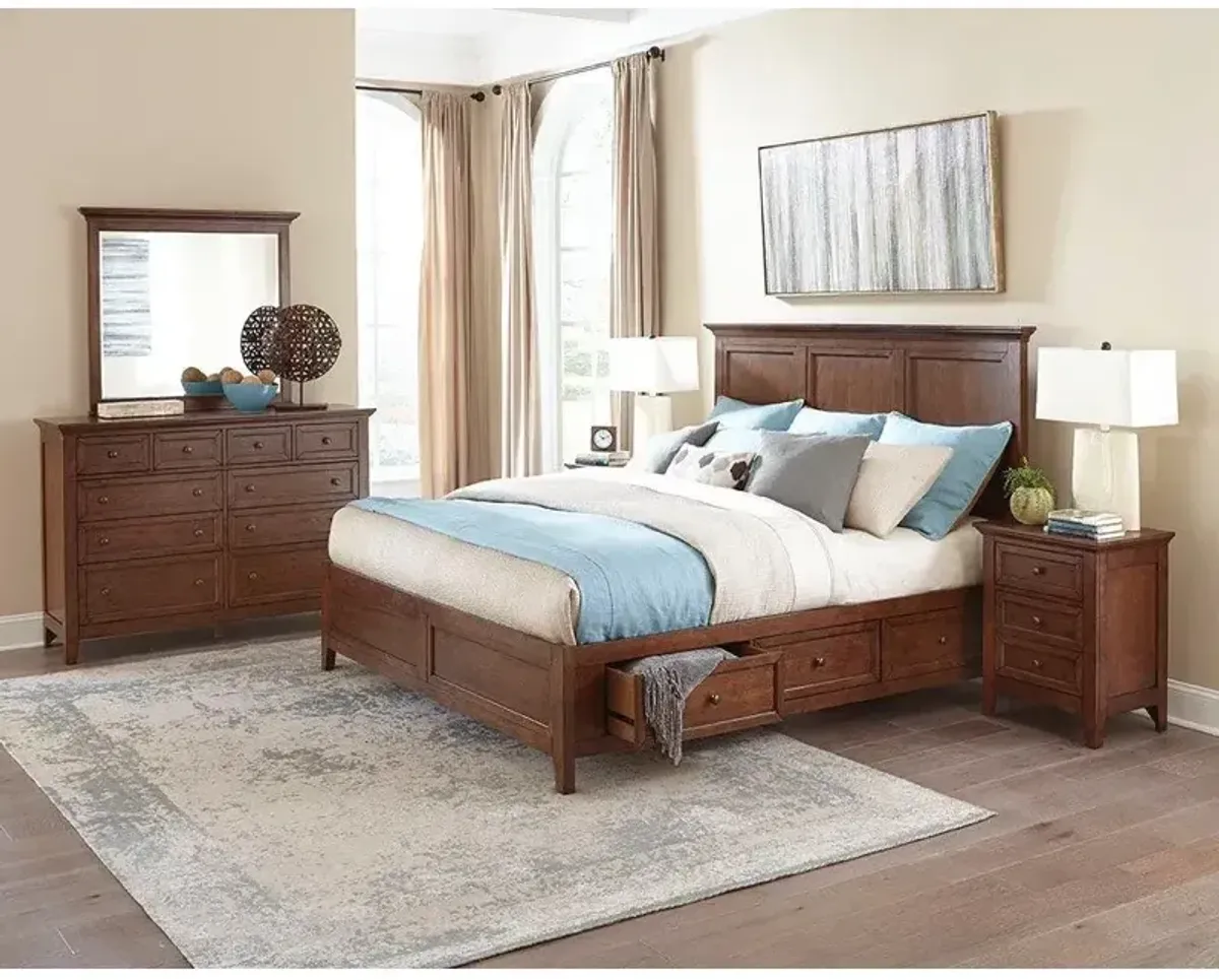 San Mateo King Storage Bed - Tuscan