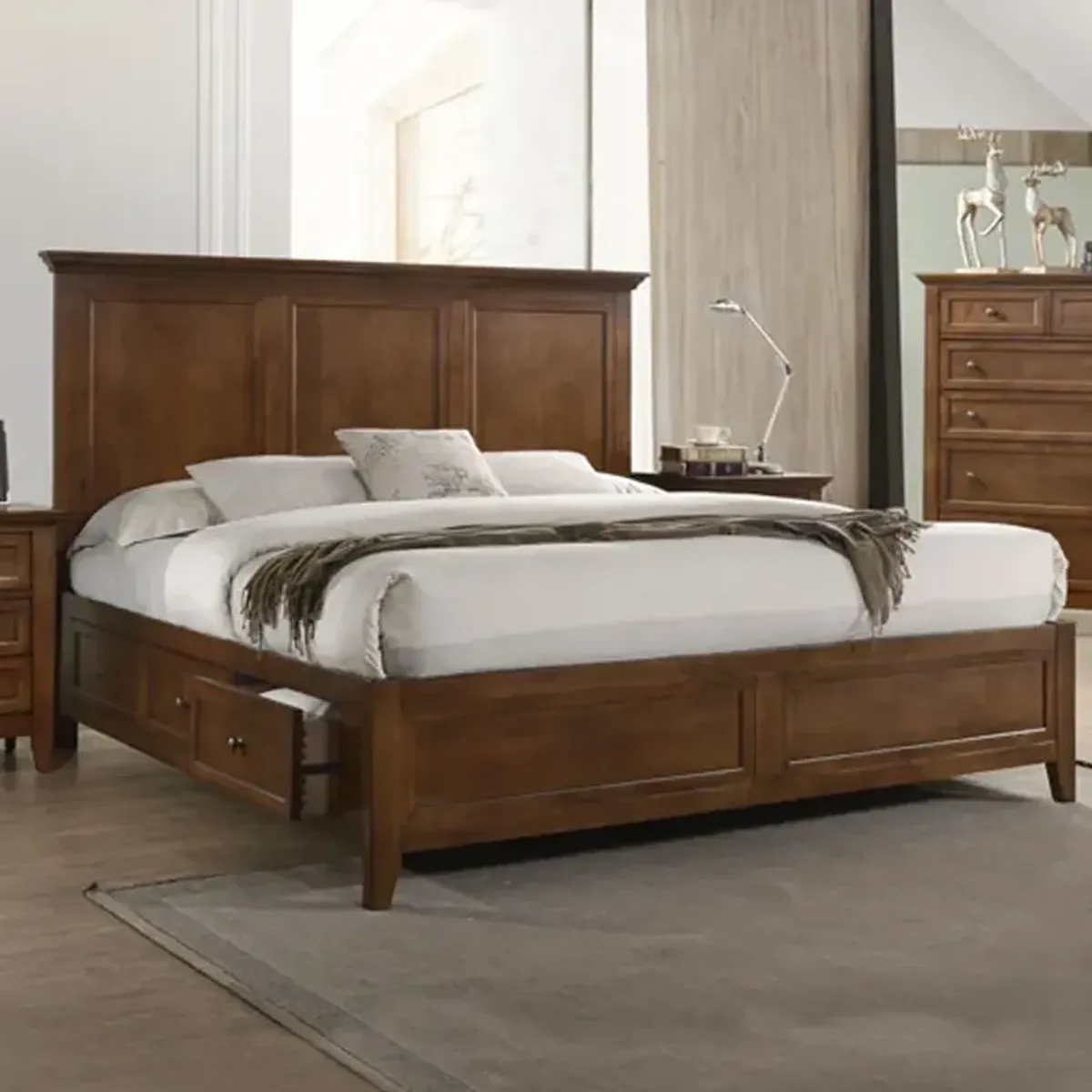 San Mateo King Storage Bed - Tuscan