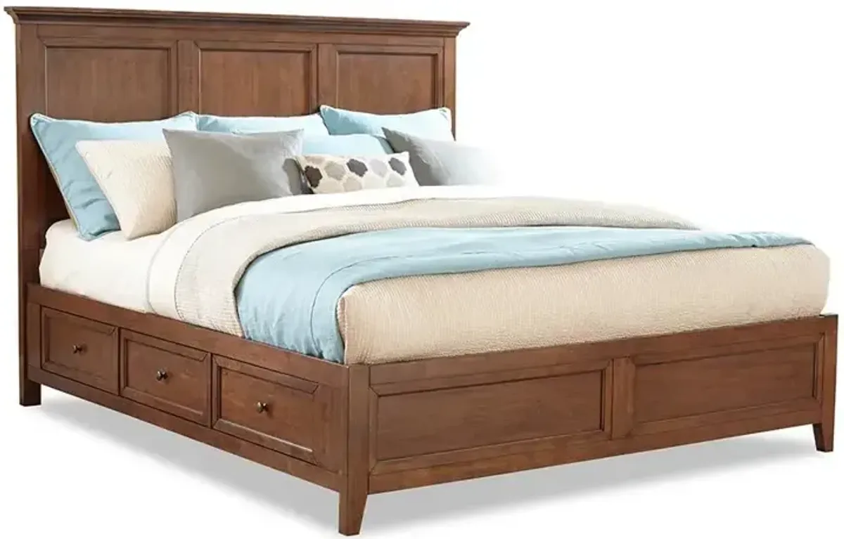 San Mateo King Storage Bed - Tuscan