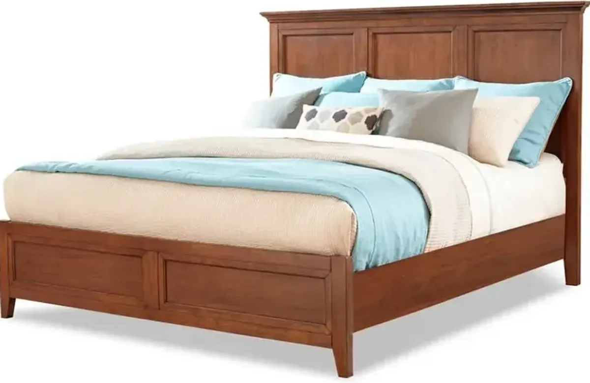 San Mateo King Panel Bed - Tuscan