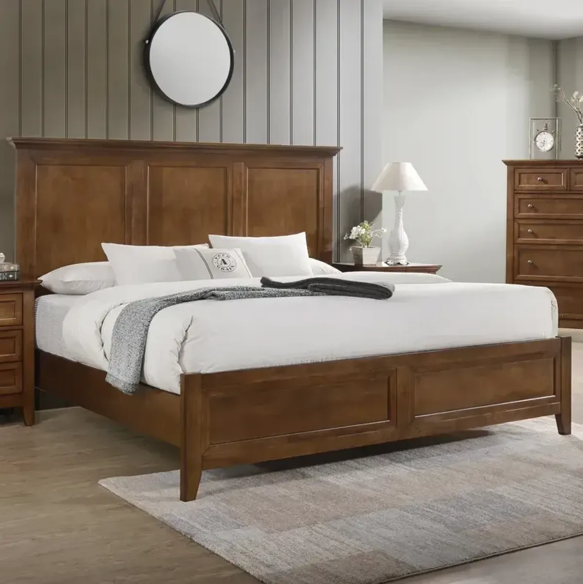 San Mateo King Panel Bed - Tuscan