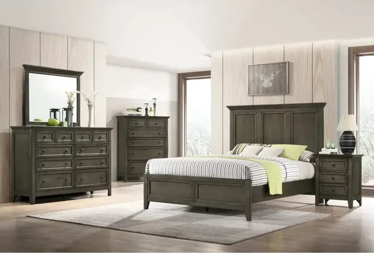 San Mateo Queen Panel Bed - Gray