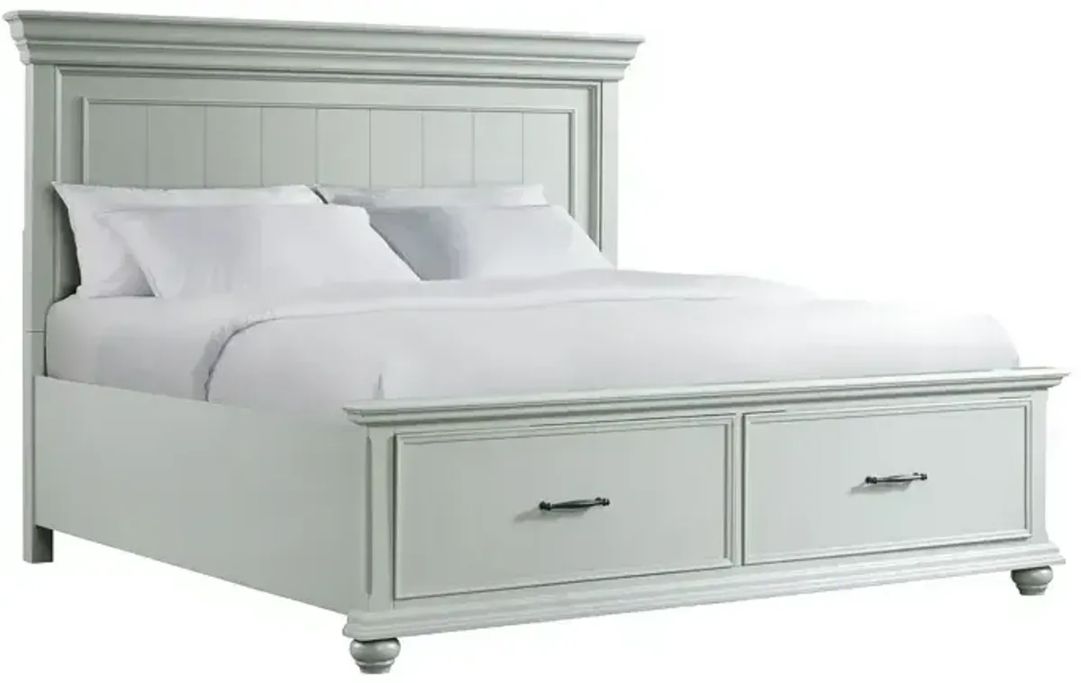 Slater Grey King Platform Storage Bed