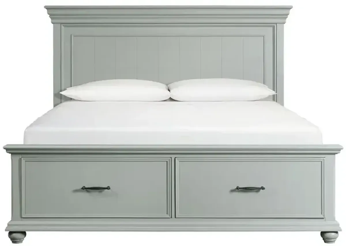 Slater Grey King Platform Storage Bed