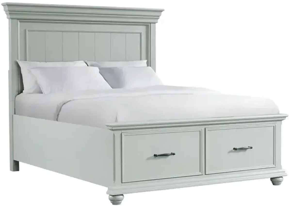 Slater Queen Platform Storage Bed - Grey