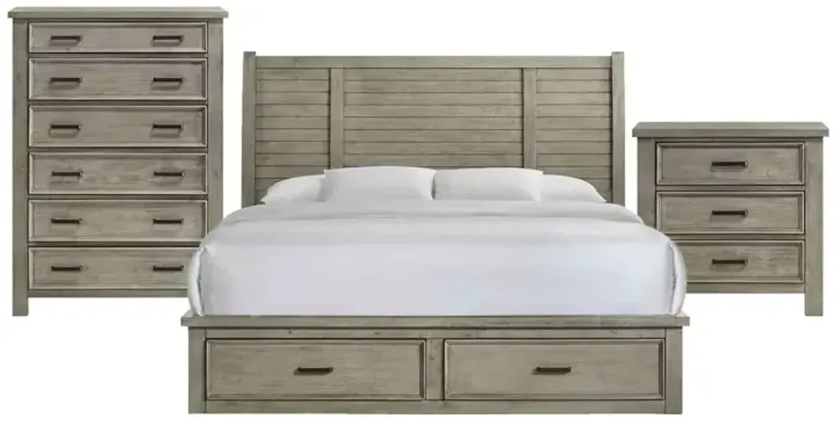 Sullivan King Storage Bed - Drift Grey