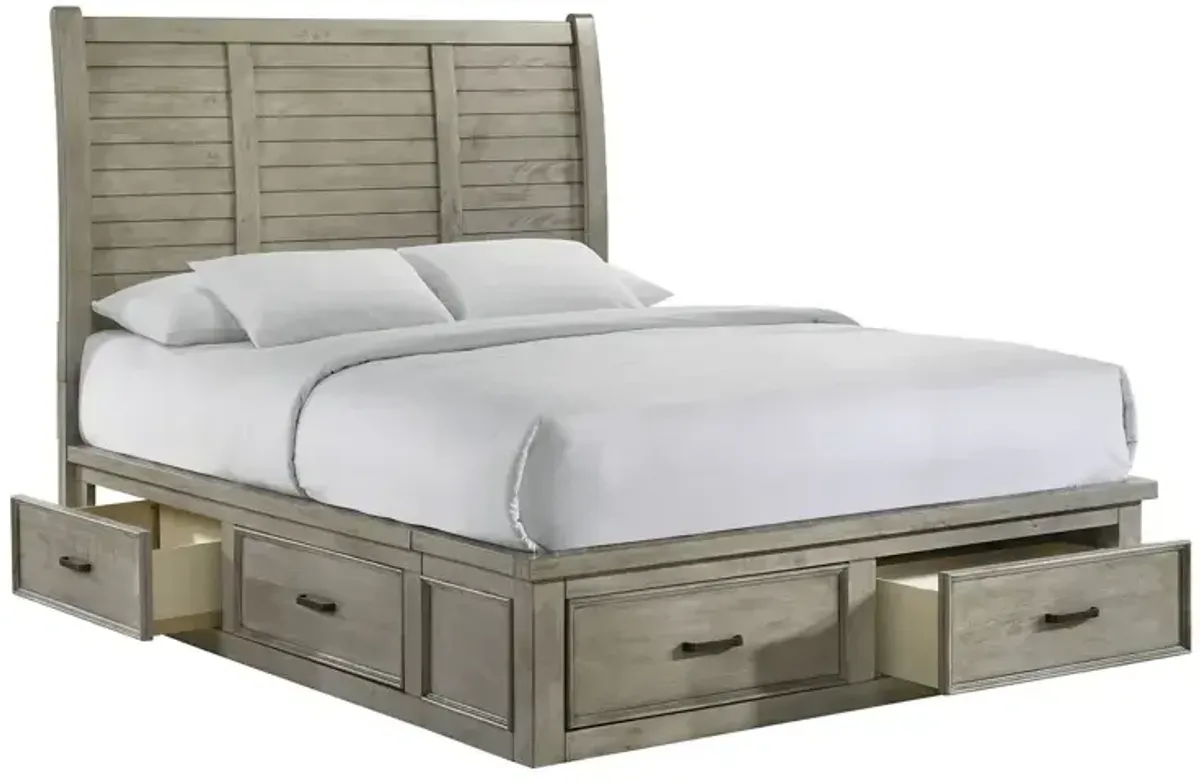 Sullivan Queen Storage Bed in Drift Grey