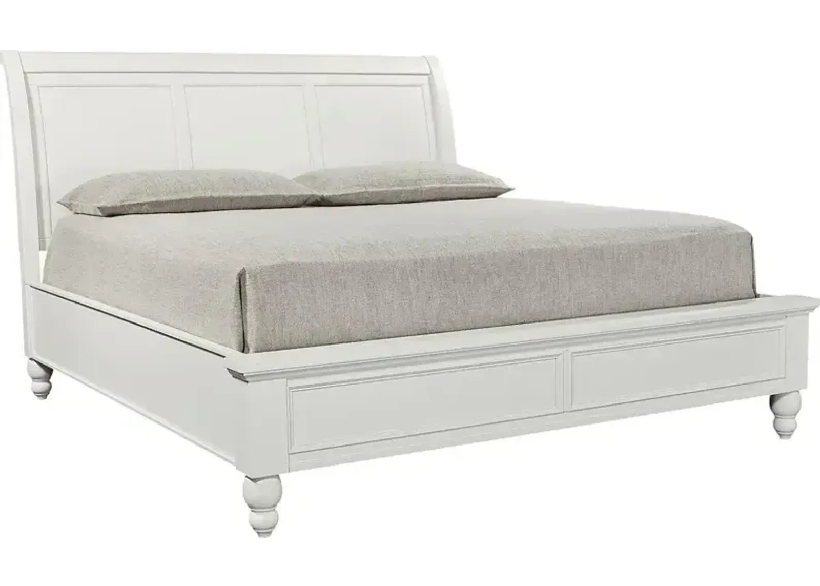 Cambridge King Sleigh Bed - White