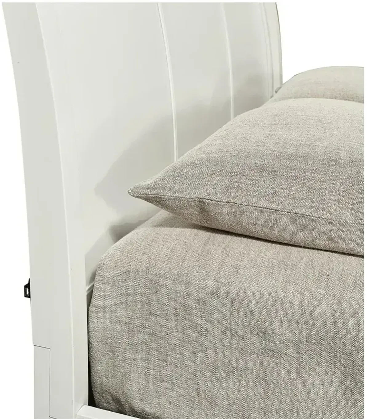 Cambridge King Storage Sleigh Bed - White