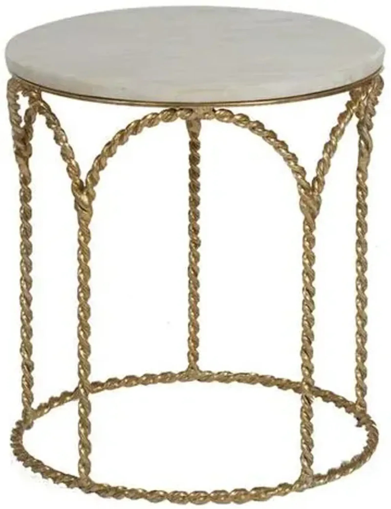 Basel Marble Side Table - Gilded Gold - Gabby