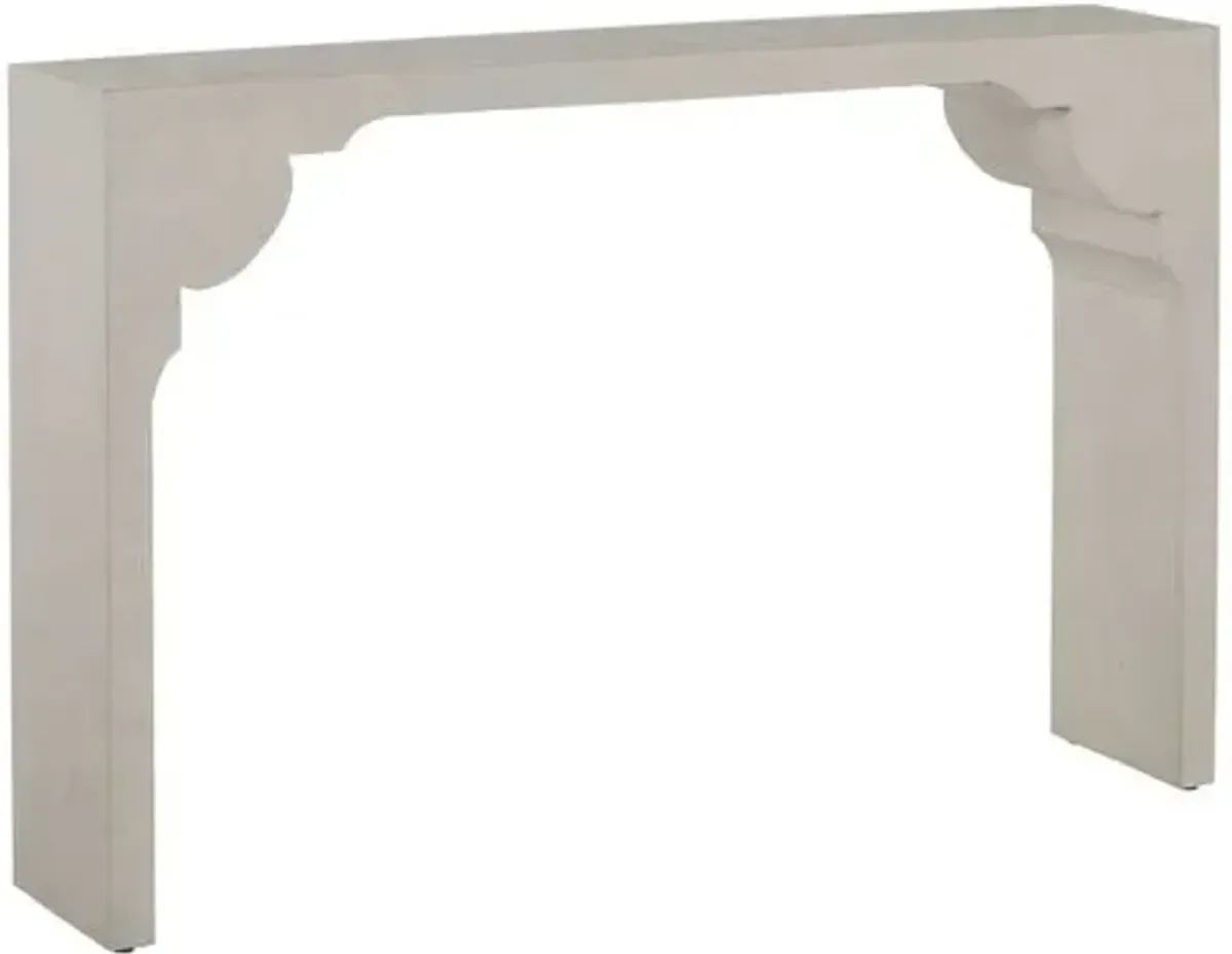 Dorry Console Table - White Seagrass - Gabby