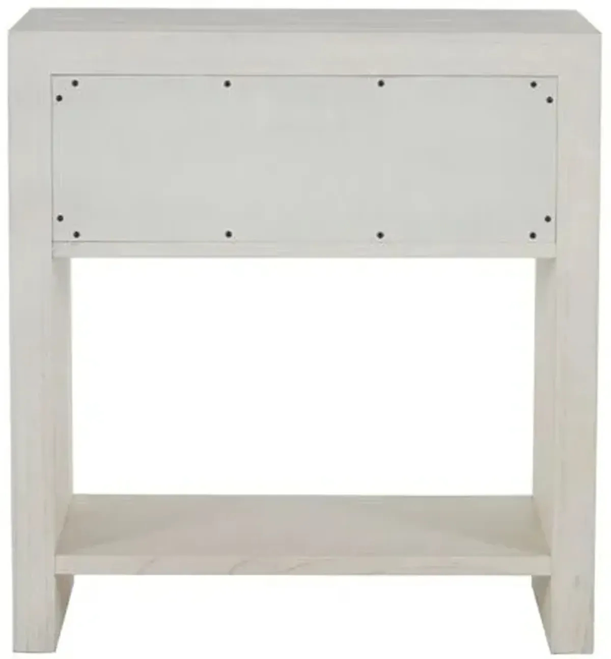 Alford Faux Shagreen Nightstand - White Cerused Oak - Gabby