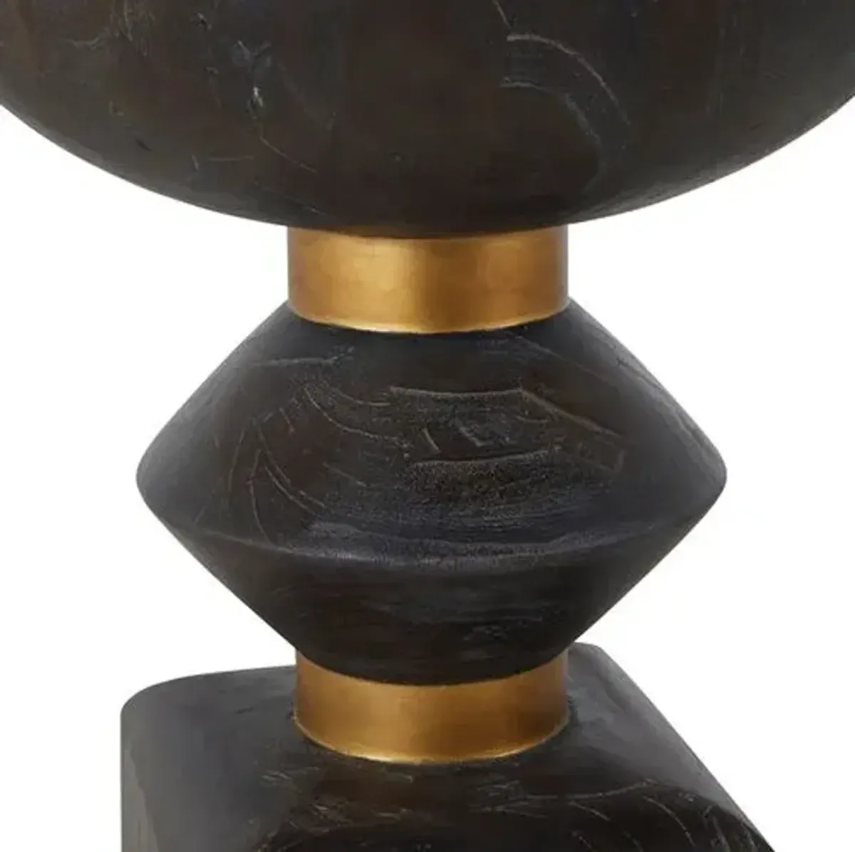 Norris Drinking Table - Cerused Black/Gold - Gabby