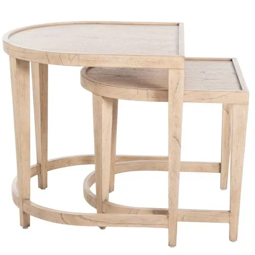 Dustin Nesting Tables - Blonde Natural - Gabby - Brown