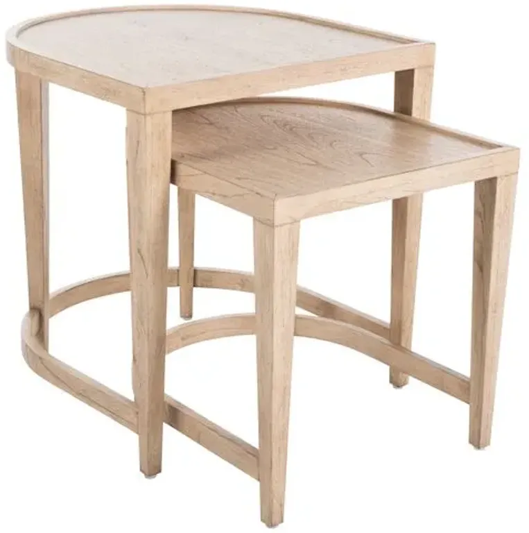 Dustin Nesting Tables - Blonde Natural - Gabby - Brown