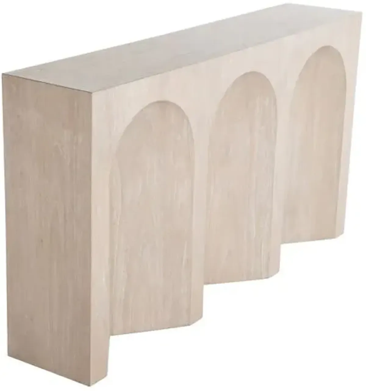 Arlee Arched Console Table - Cerused Light Natural - Gabby - Beige