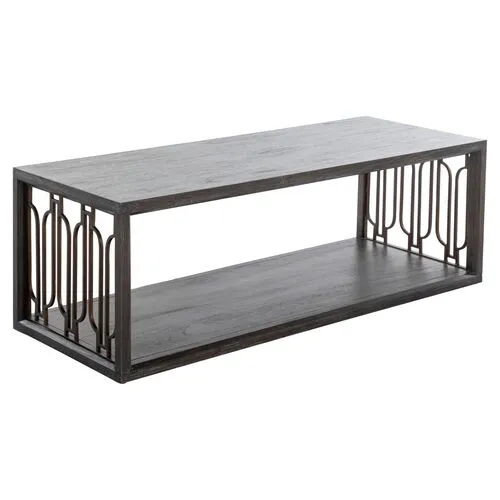 Ainsworth Coffee Table - Forest Black/Antique Bronze - Gabby