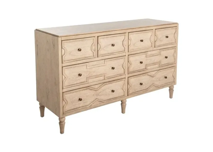 Everest 8-Drawer Dresser - Blonde Natural - Gabby - Beige