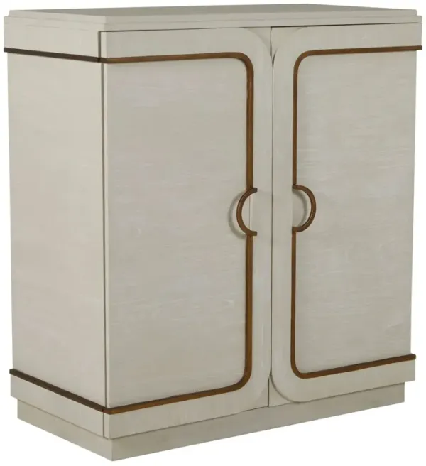 Churst 2-Door Cabinet, Cerused  White/Antique Brass