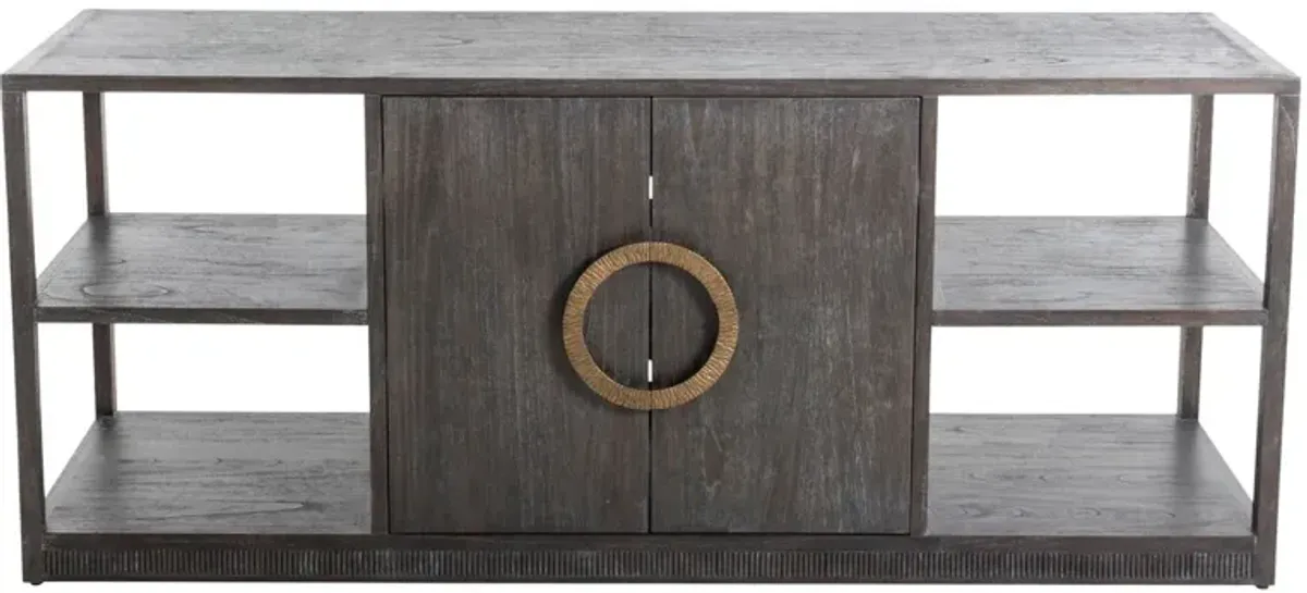 Chrei Media Console, Cerused Ash/Stained Brass