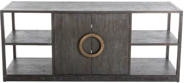 Chrei Media Console, Cerused Ash/Stained Brass