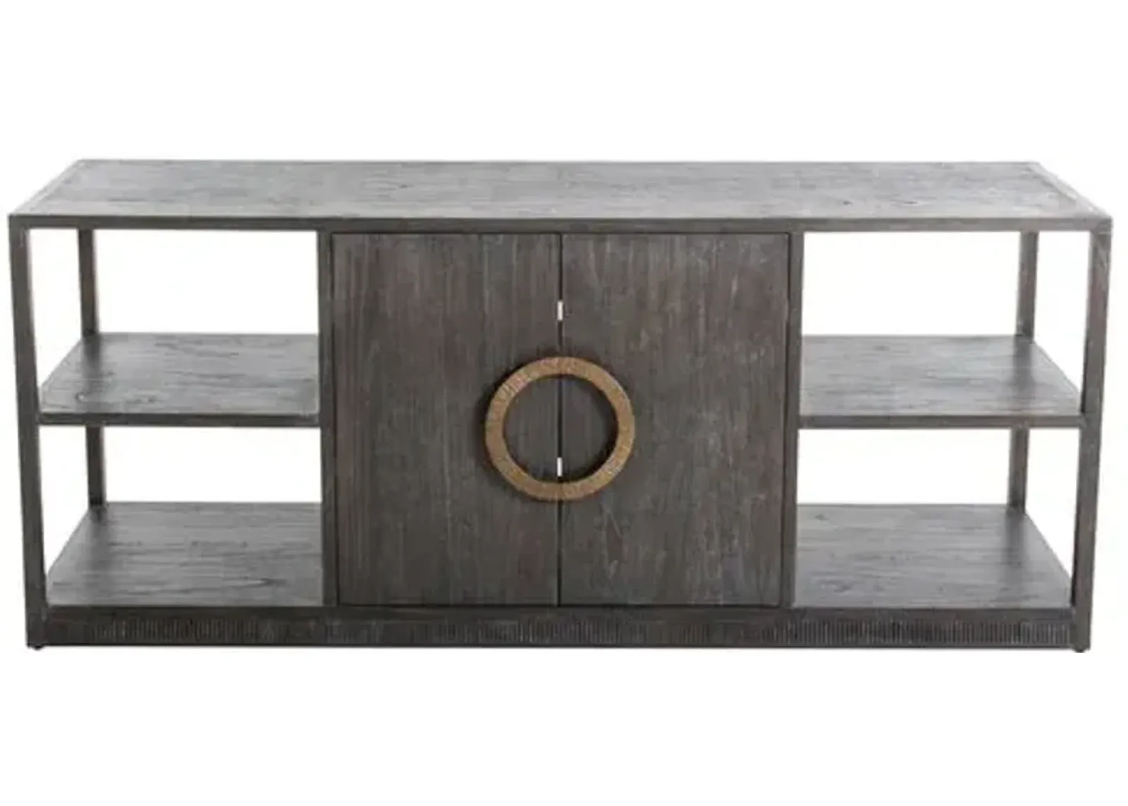 Chrei Media Console - Cerused Ash/Stained Brass - Gabby - Brown