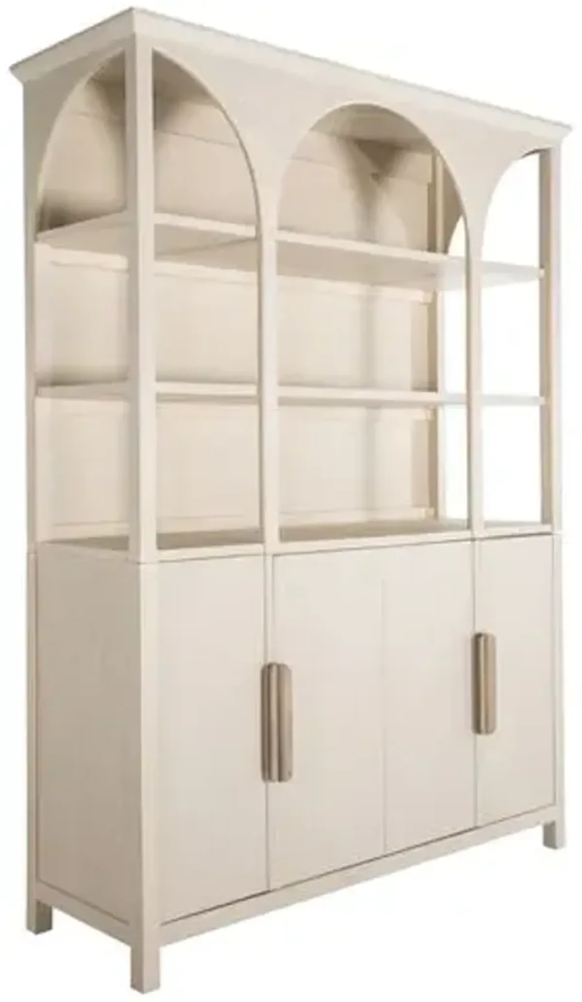 Edison Cerused Cabinet - White/Natural Bay - Gabby