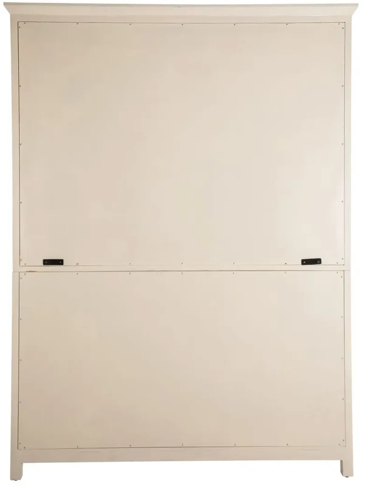 Edison Cerused Cabinet, White/Natural Bay