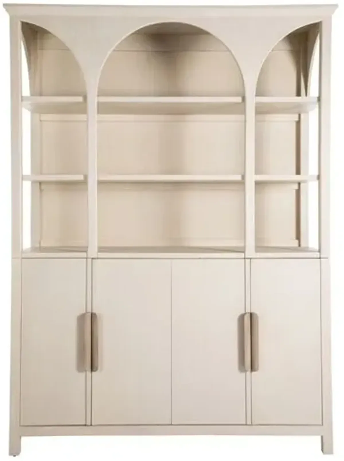 Edison Cerused Cabinet - White/Natural Bay - Gabby