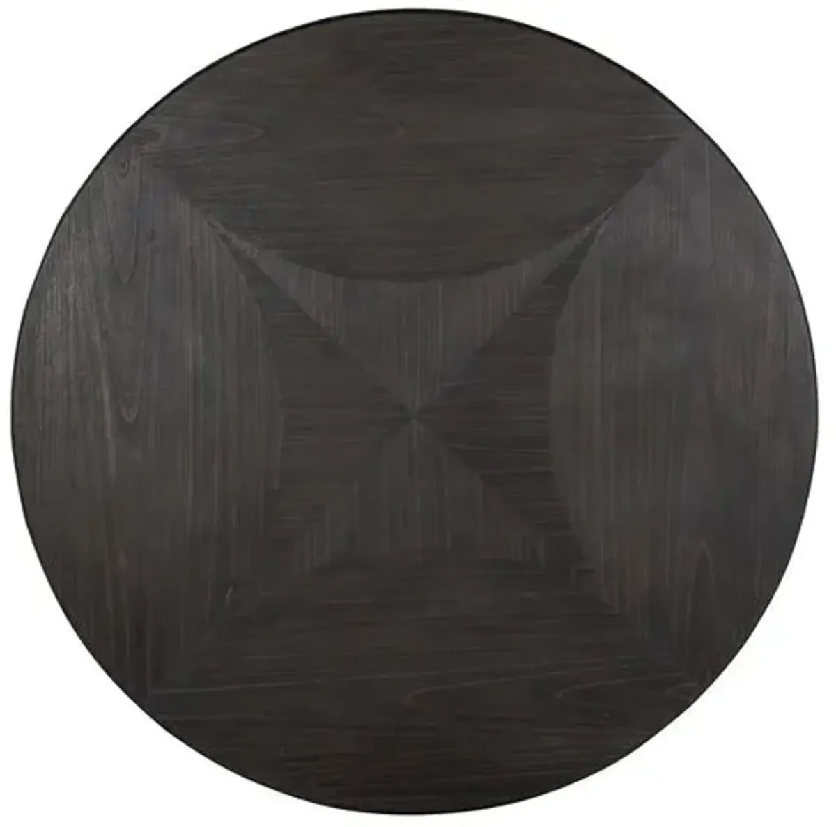 Adams Round 60" Dining Table - Cerused Forest Black - Gabby