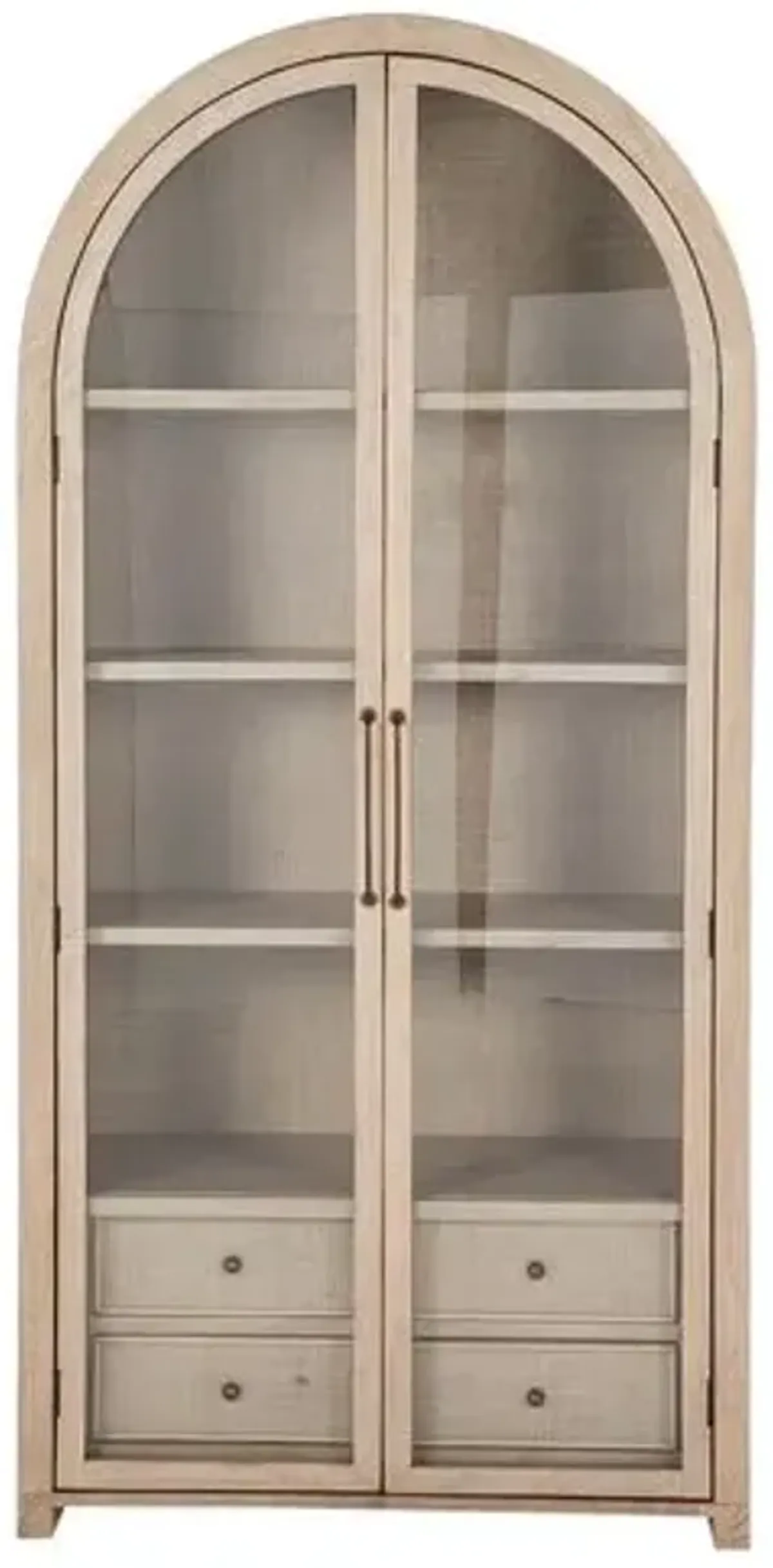 Elsa Tall Arched Cabinet - Blonde Natural - Gabby - Handcrafted - Beige