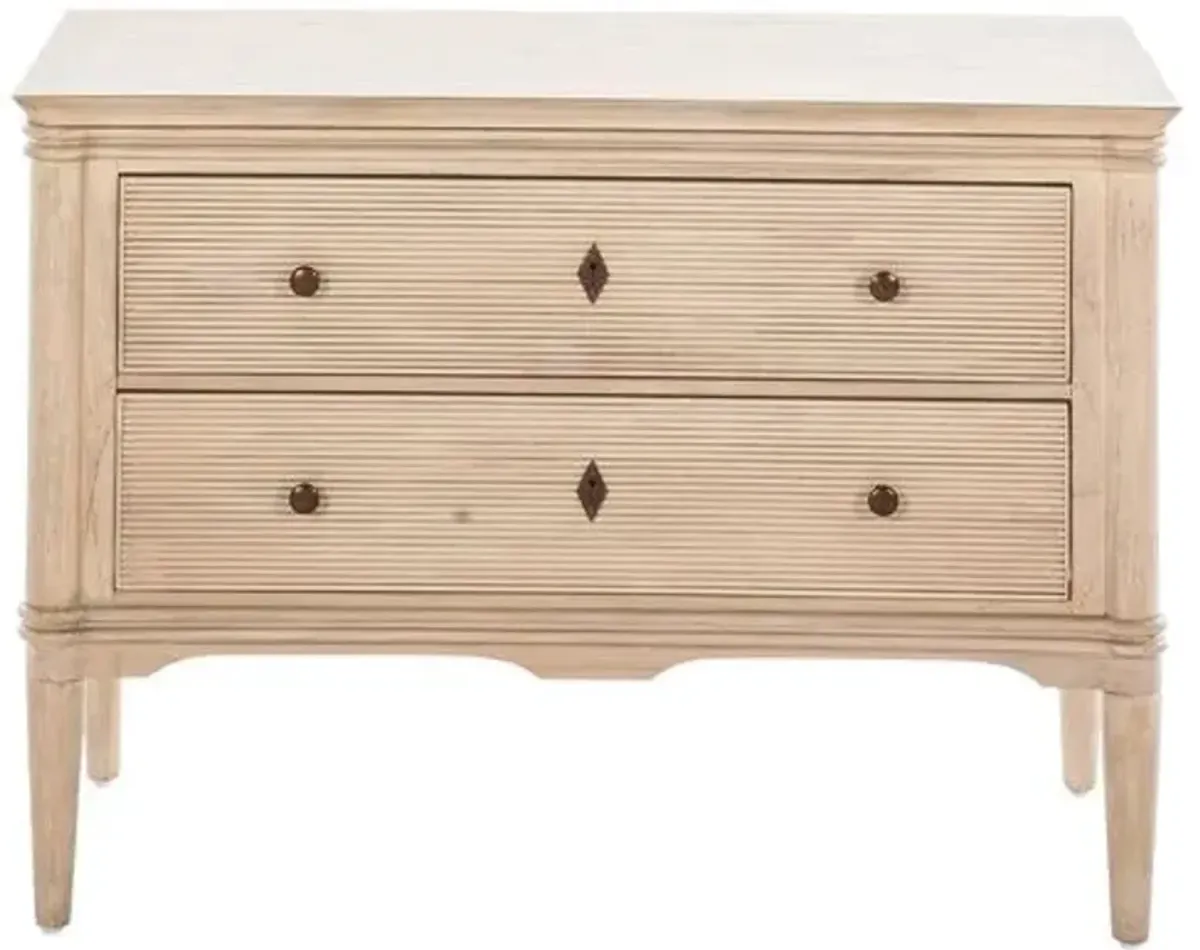 Linnea 2-Drawer Nightstand - Brushed Blonde Natural - Gabby - Handcrafted