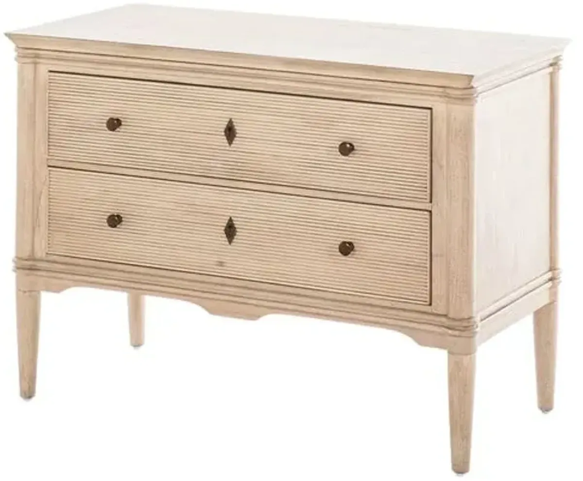 Linnea 2-Drawer Nightstand - Brushed Blonde Natural - Gabby - Handcrafted