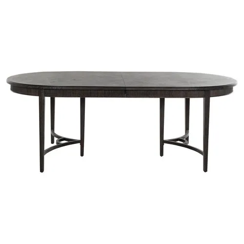 Whitlock 86" Dining Table - Cerused Forest Black - Gabby