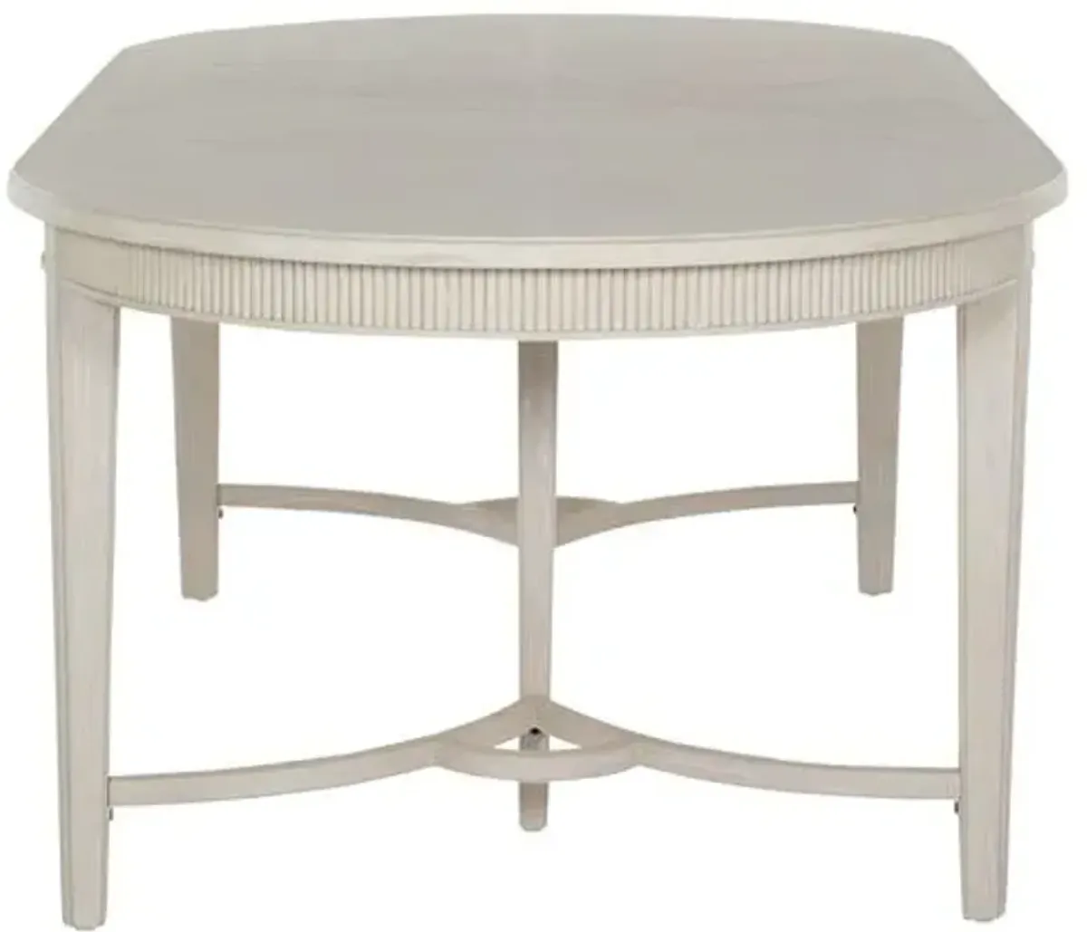 Whitlock Cerused 86" Dining Table - White - Gabby