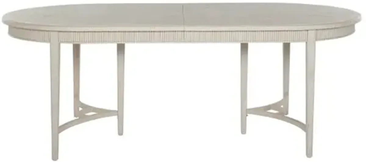 Whitlock Cerused 86" Dining Table - White - Gabby