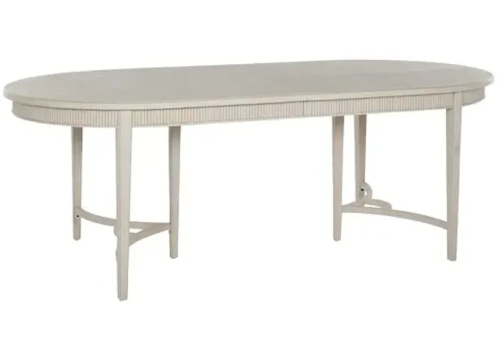 Whitlock Cerused 86" Dining Table - White - Gabby