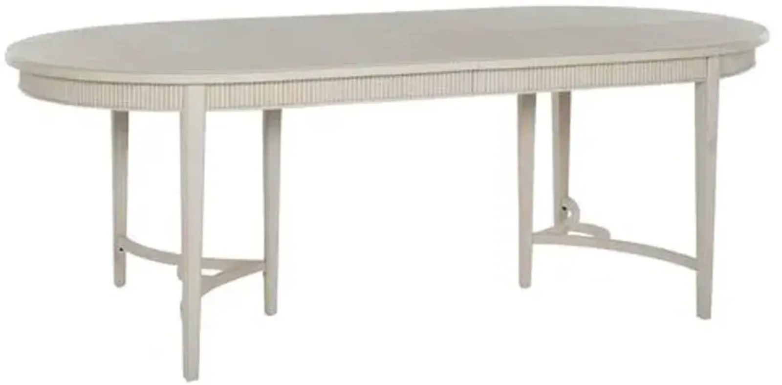 Whitlock Cerused 86" Dining Table - White - Gabby