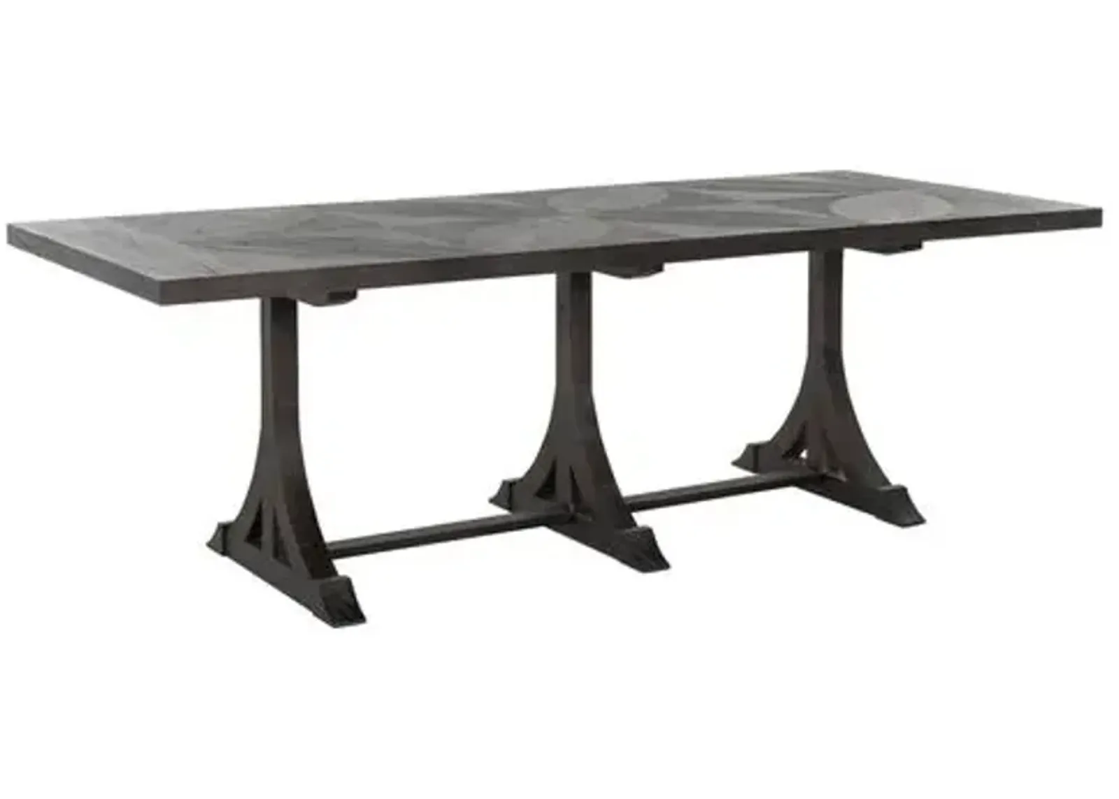 Adams 94" Dining Table - Cerused Forest Black - Gabby - Handcrafted