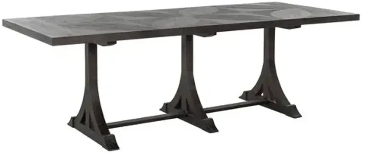 Adams 94" Dining Table - Cerused Forest Black - Gabby - Handcrafted