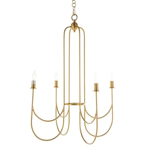 Granville Globe Chandelier - Brass - Gabby