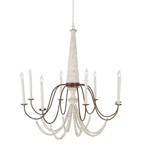 Judith Chandelier - Distressed Ivory - Gabby