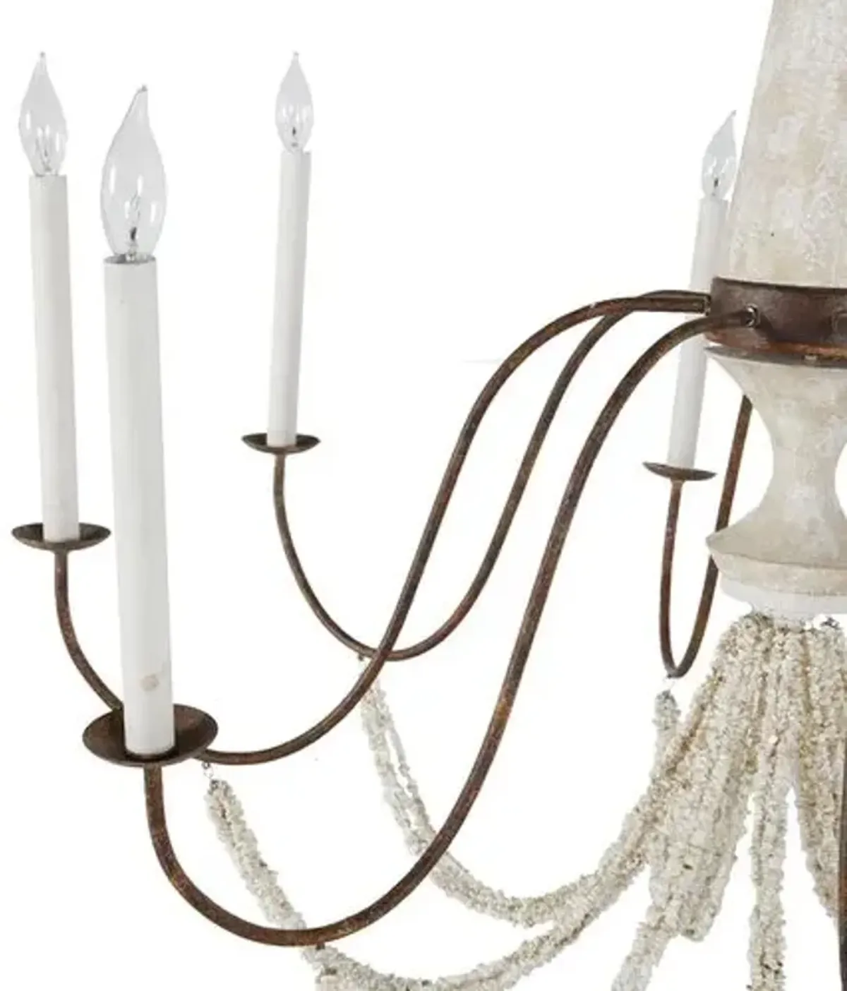 Judith Chandelier - Distressed Ivory - Gabby