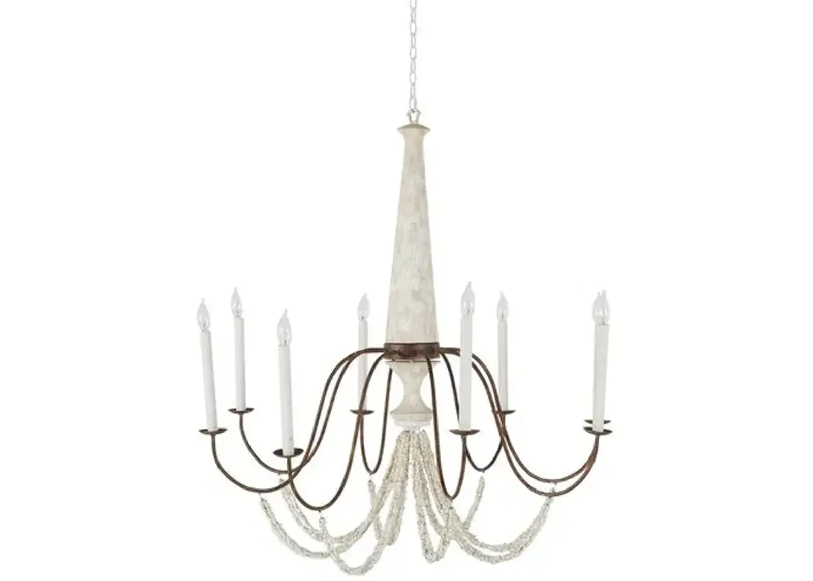 Judith Chandelier - Distressed Ivory - Gabby