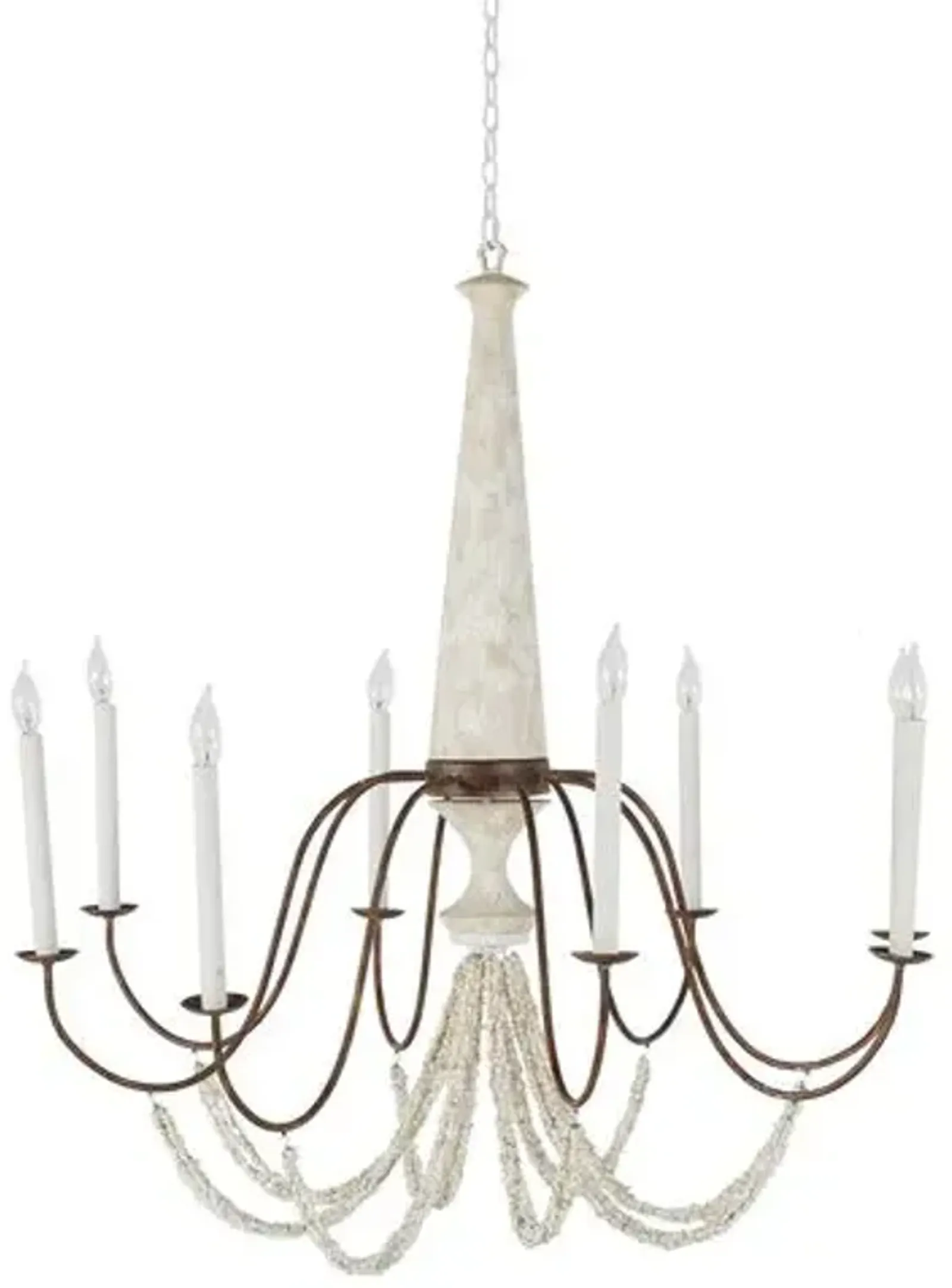 Judith Chandelier - Distressed Ivory - Gabby