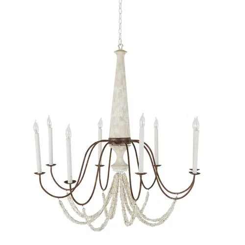 Judith Chandelier - Distressed Ivory - Gabby