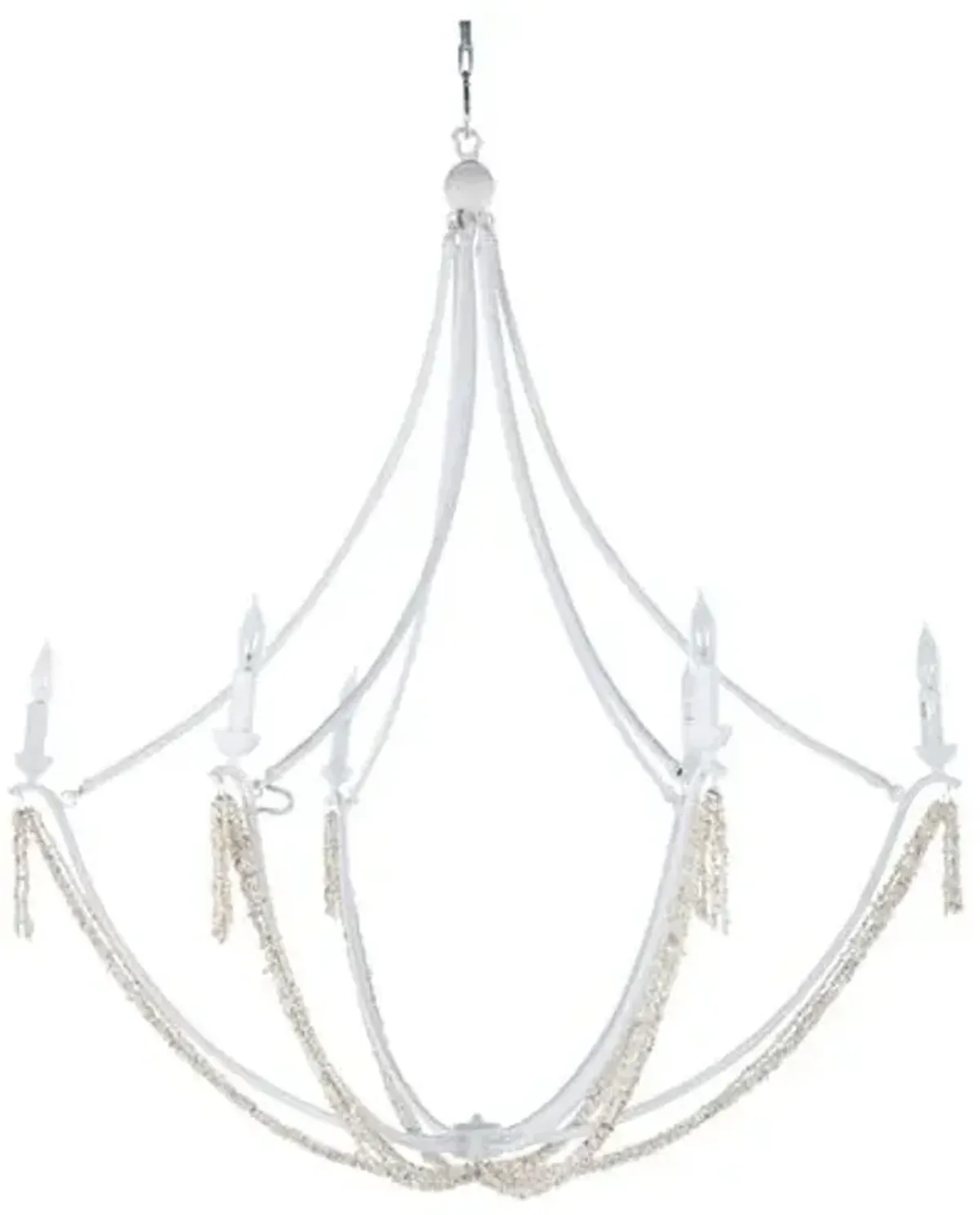 Nakita Beaded Chandelier - Plaster White - Gabby