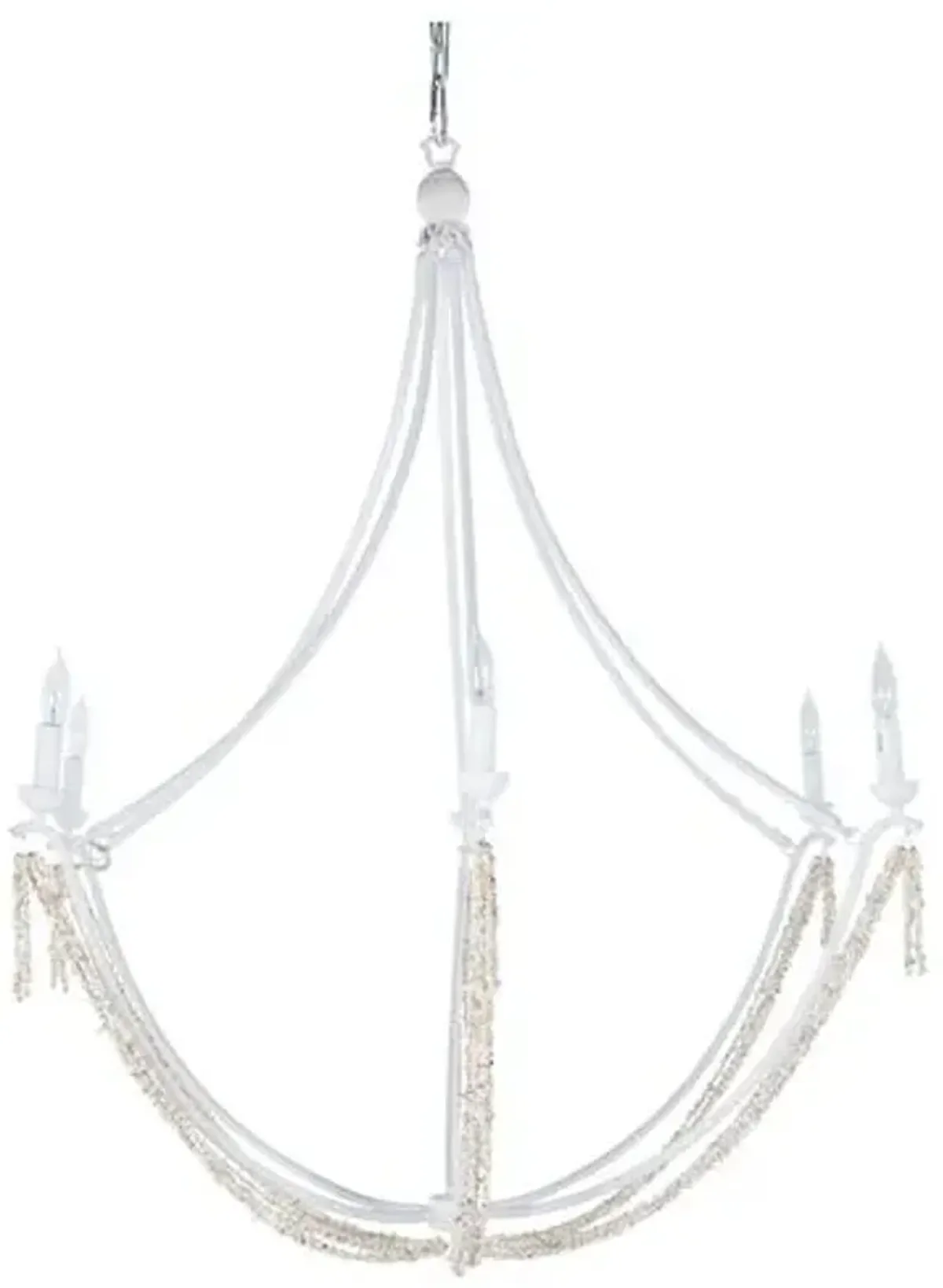 Nakita Beaded Chandelier - Plaster White - Gabby